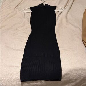 Elegant Black Sleeveless Mini Dress